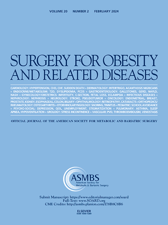 Go to journal home page - Surgery for Obesity and Related Diseases